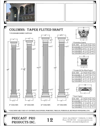 Sheet-12---Taper-Fluted-Columns