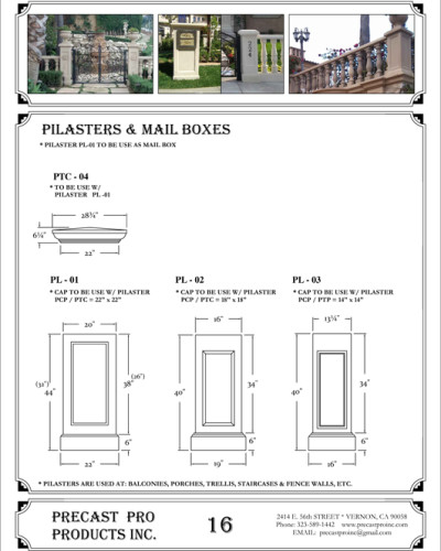Sheet-16---Pilasters-_-Mail-Box