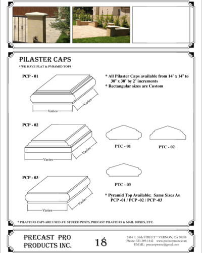 Sheet-18---Pilaster-_-Post-Caps