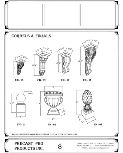 Sheet-8---Corbels-_-Finials