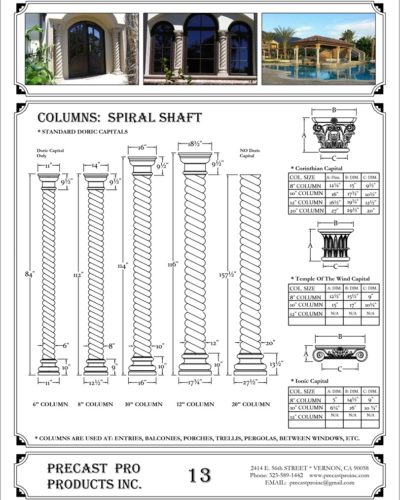 Spec Sheet-13-Spiral Columns